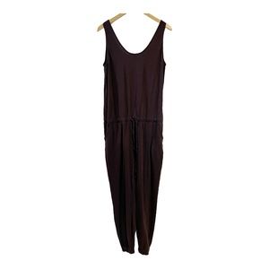 Pact XL Brown Sleeveless Jumpsuit
